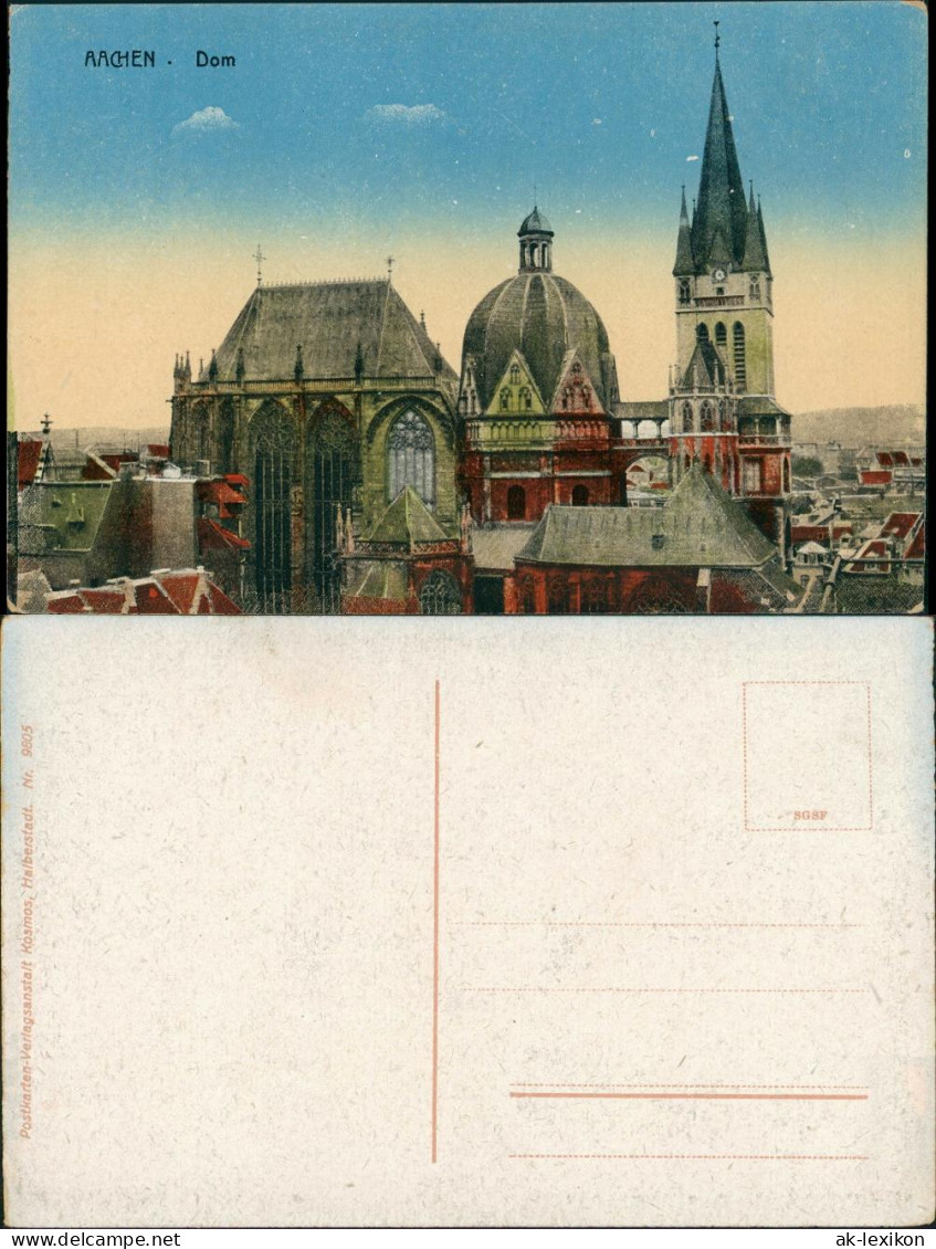 Ansichtskarte Aachen Aachener Dom Gesamtansicht Außenansicht 1910 - Aachen