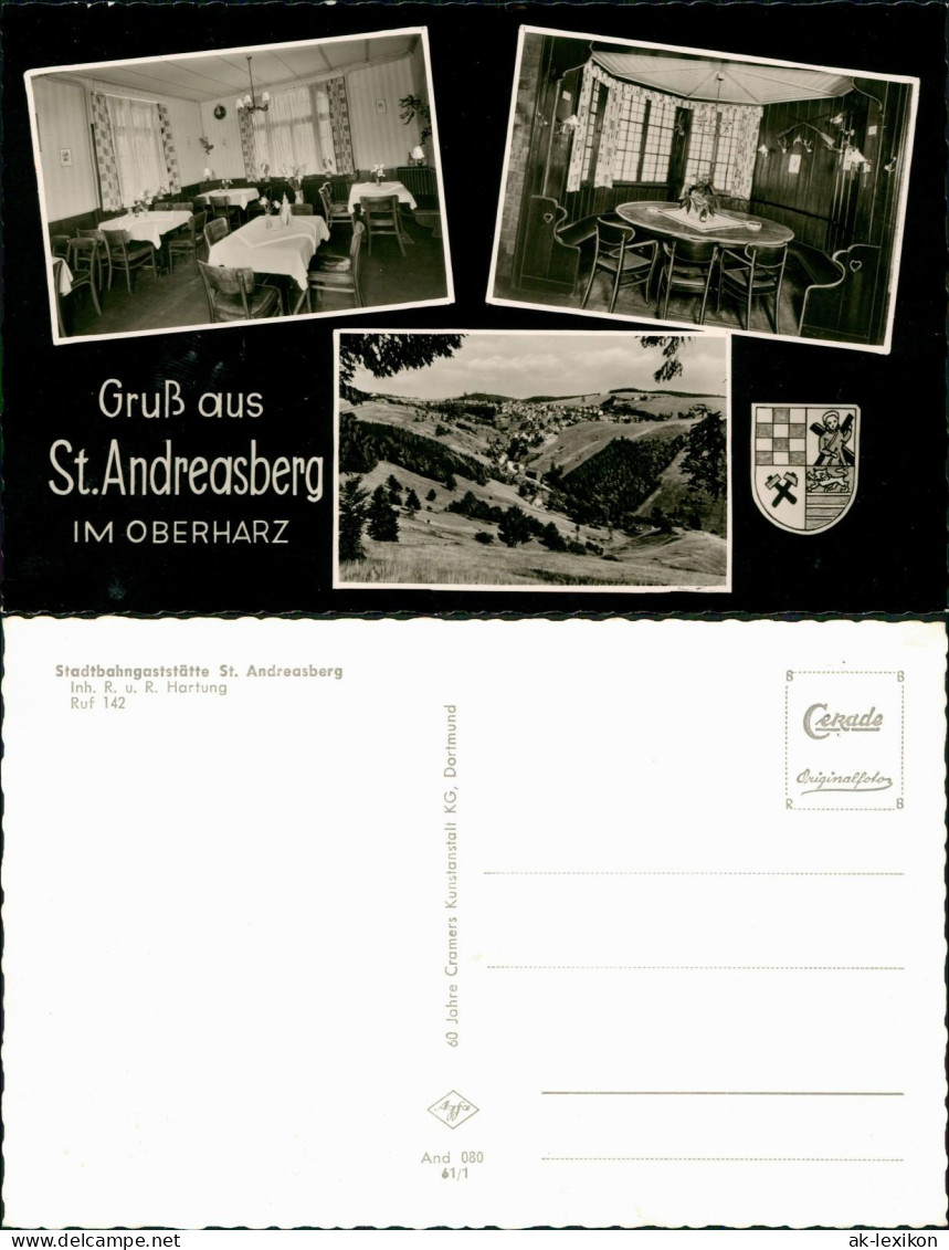 Ansichtskarte Sankt Andreasberg-Braunlage 3 Bild Stadtbahngaststätte 1961 - St. Andreasberg