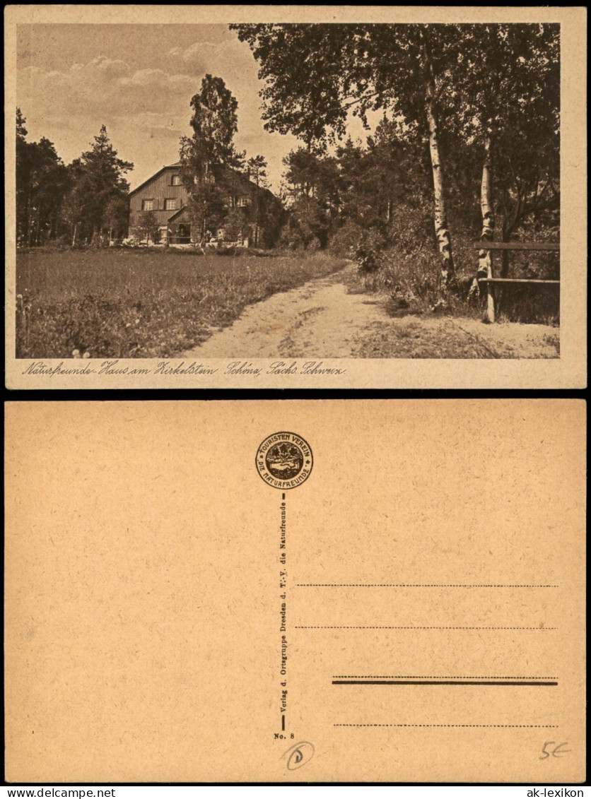Schöna-Reinhardtsdorf-Schöna Naturfreunde-Haus Zirkelstein 1923 - Schöna