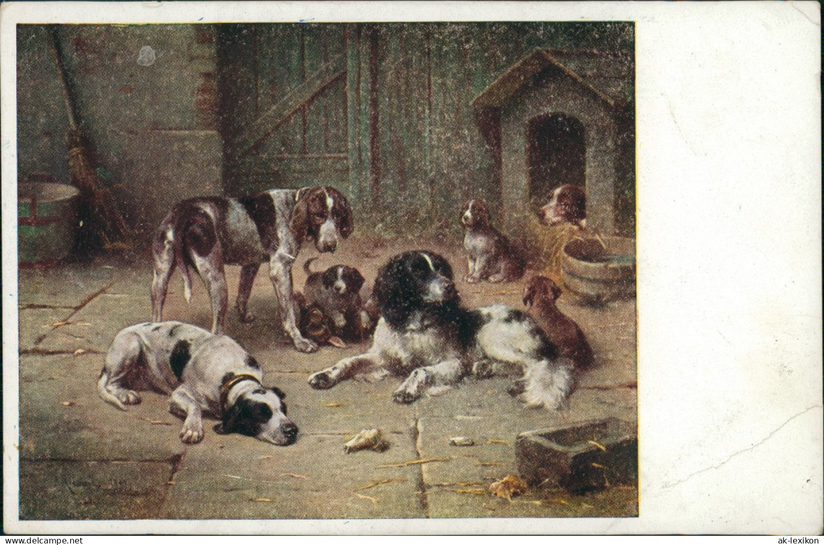 Ansichtskarte  Künstlerkarten Tiere - Hunde Dog & Dogs Art Postcard 1920 - 1900-1949