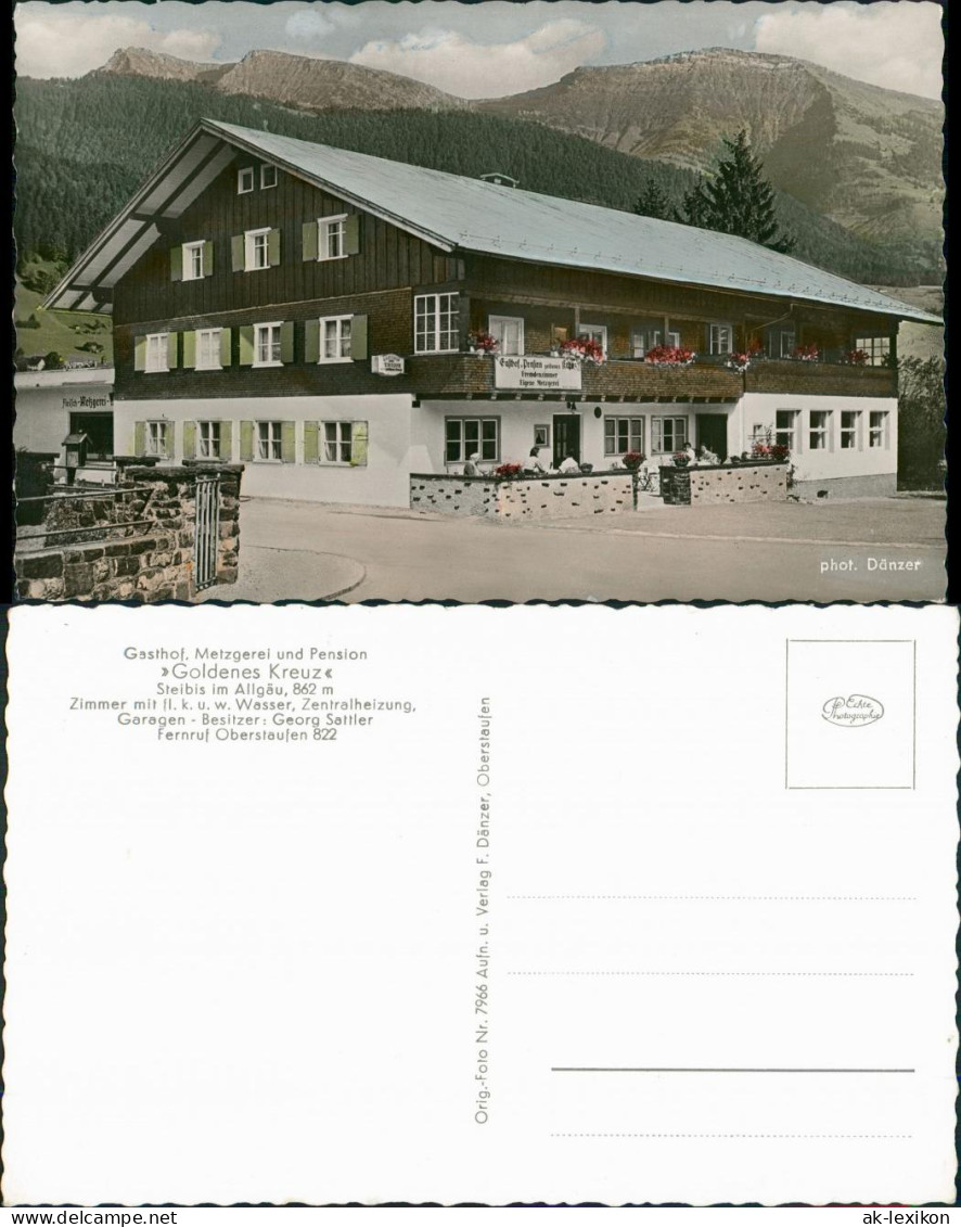 Steibis-Oberstaufen Gasthof, Metzgerei Und Pension Goldenes Kreuz 1960 - Oberstaufen