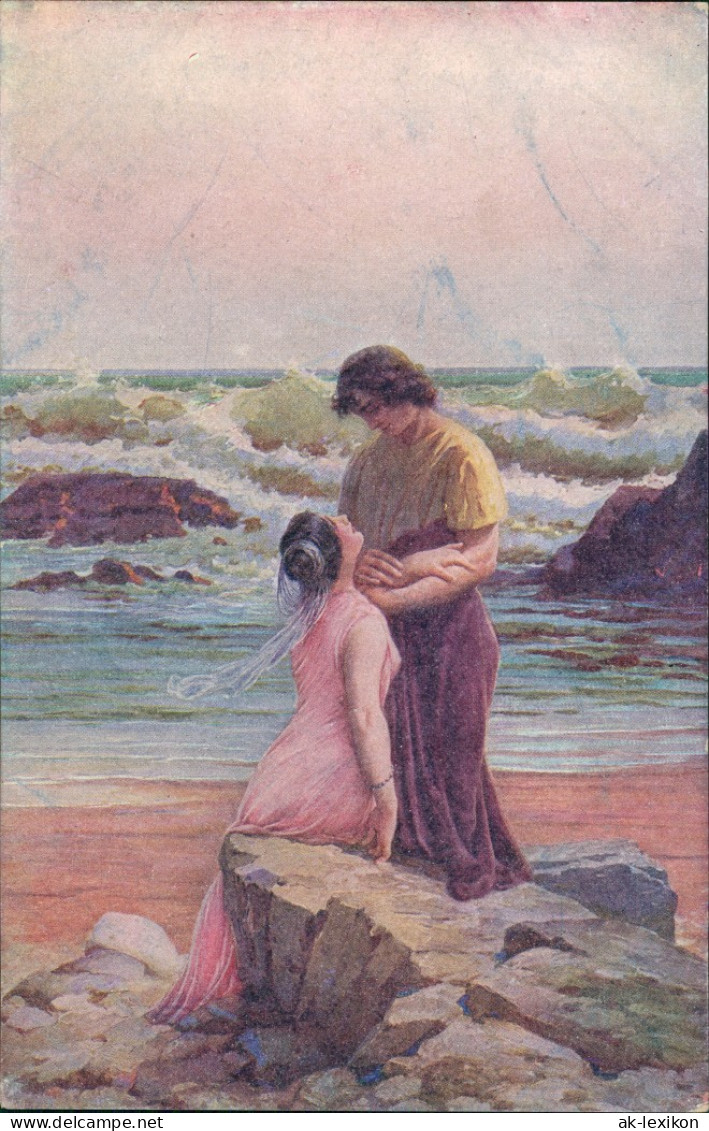 A. LIEBSCHER: Římská Láska Römische Liebe Künstlerkarte 1910 - Koppels