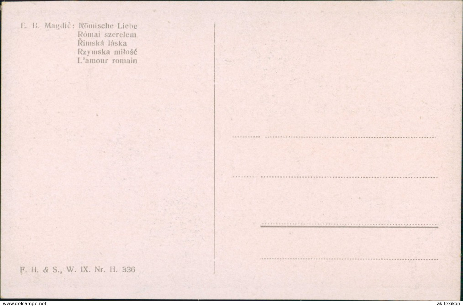 Ansichtskarte  E. B. Magdič: Römische Liebe Signierte Künstlerkarte 1920 - 1900-1949