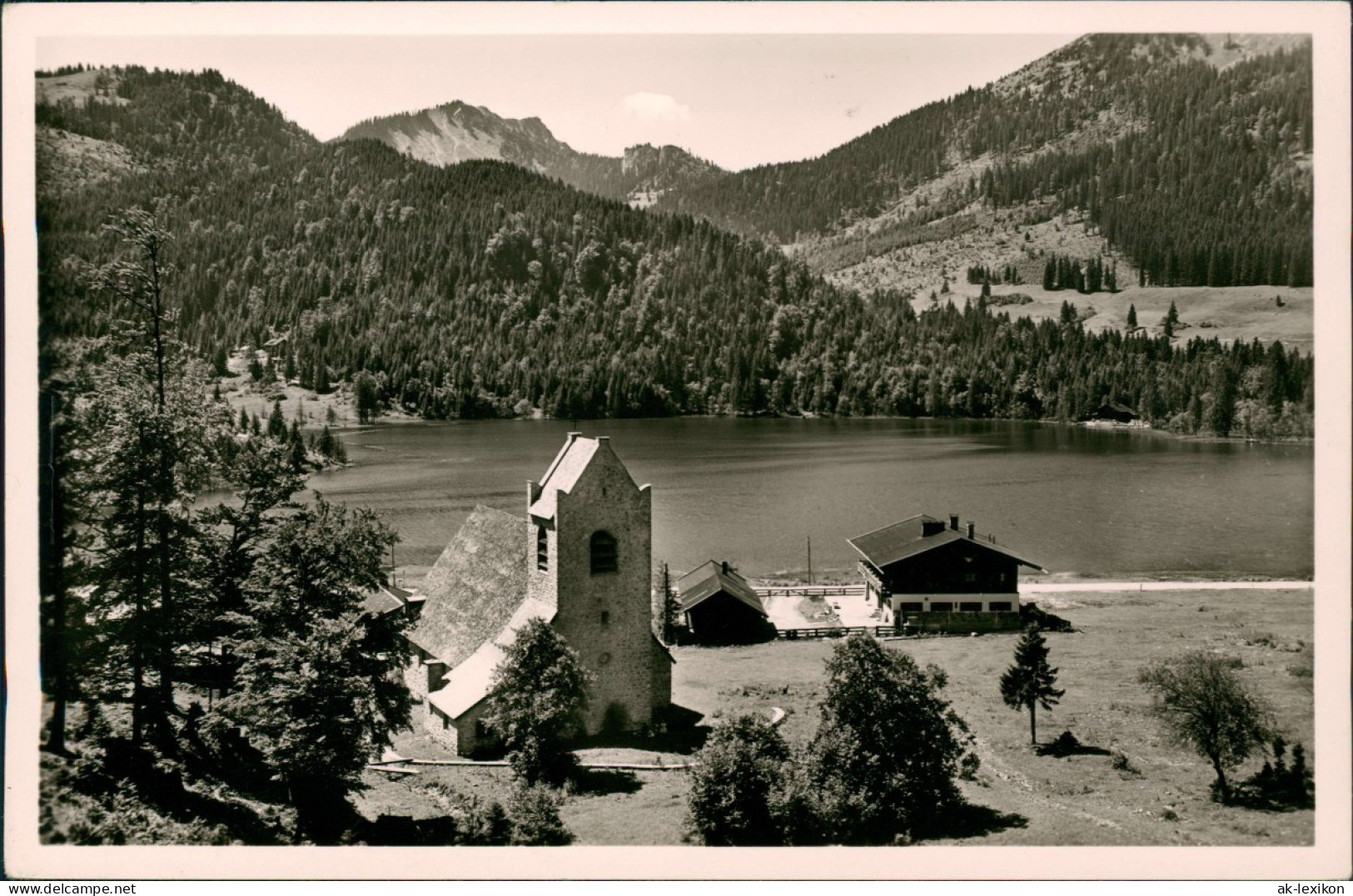 Ansichtskarte Spitzingsee-Schliersee St. Bernhard-Kirche Am Spitzingsee 1961 - Schliersee