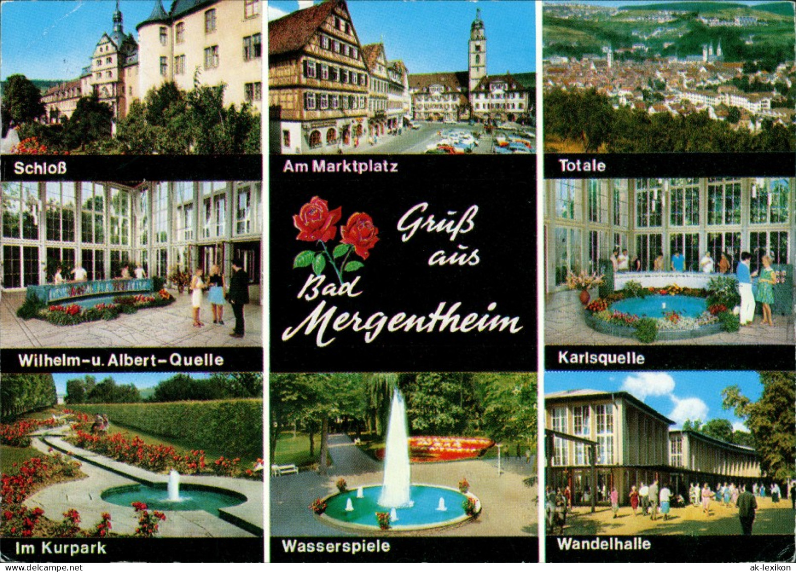 Bad Mergentheim Gruß Aus, Wasserspiele, Quellen, Totale, Wandelhalle 1981 - Bad Mergentheim