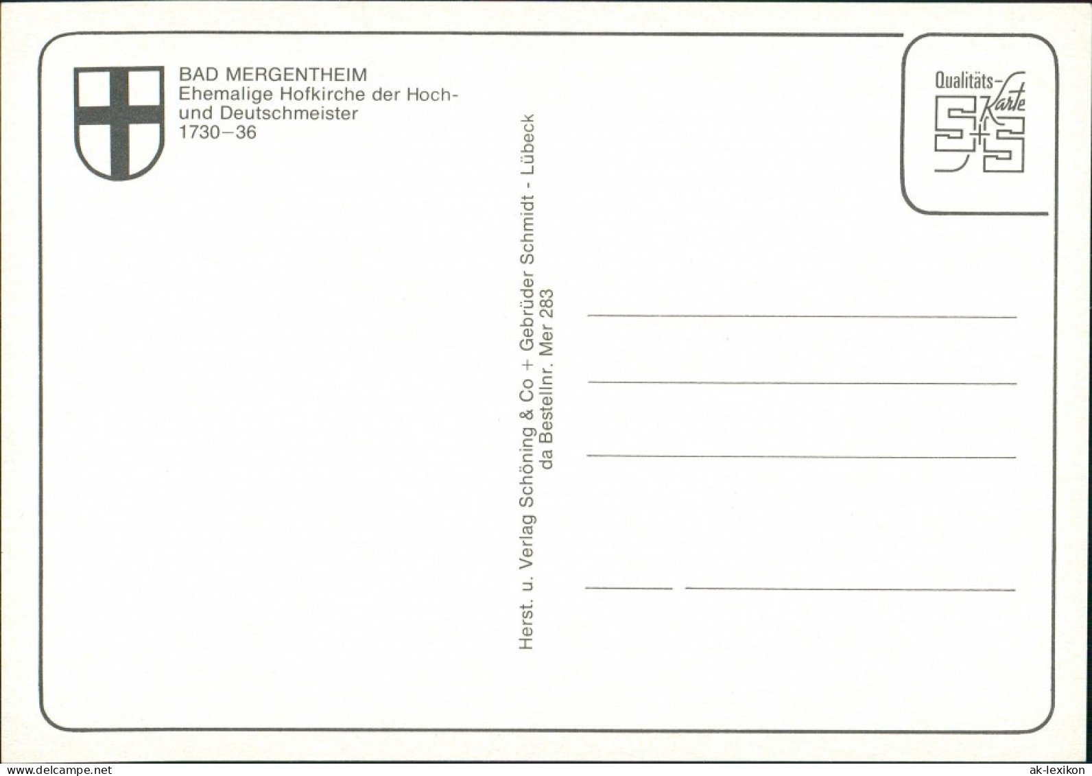 Ansichtskarte Bad Mergentheim Schloßkirche - Innen 1992 - Bad Mergentheim