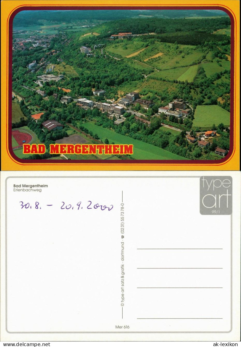 Ansichtskarte Bad Mergentheim Luftbild Erlenbachweg 1999 - Bad Mergentheim