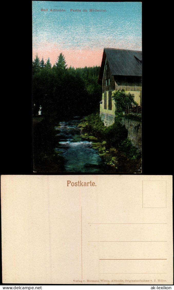 Postcard Bad Altheide Polanica-Zdrój Partie Im Höllental 1914 - Schlesien