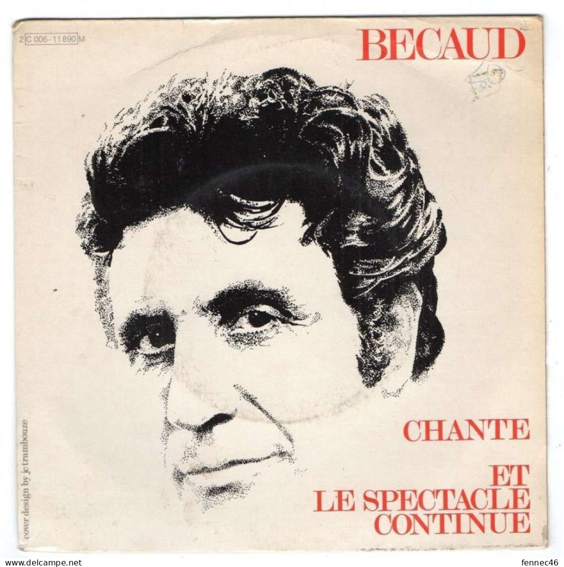 Vinyle 45T (SP-2 Titres) - Gilbert BECAUD - Chante - Et Le Spectacle Continue - Otros - Canción Francesa