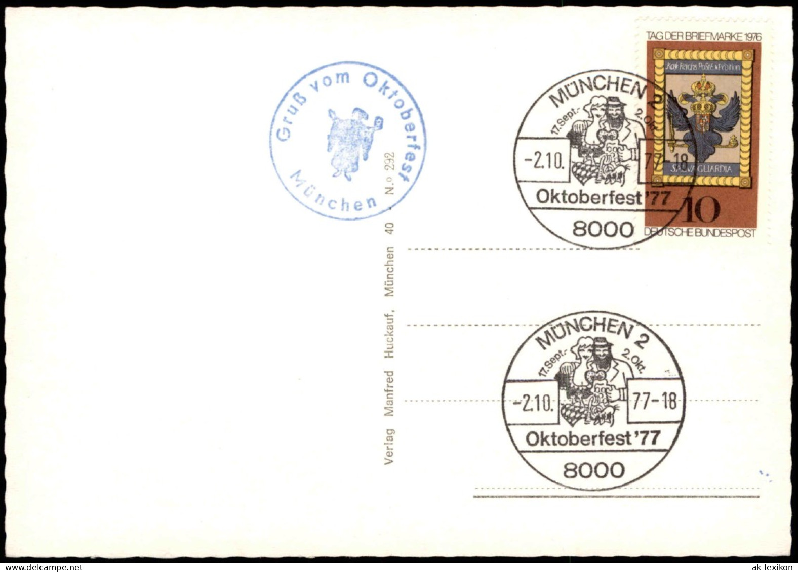 Ansichtskarte München Oktoberfest Einzug Der Wiesn-Wirte 1977 Sonderstempel - Muenchen