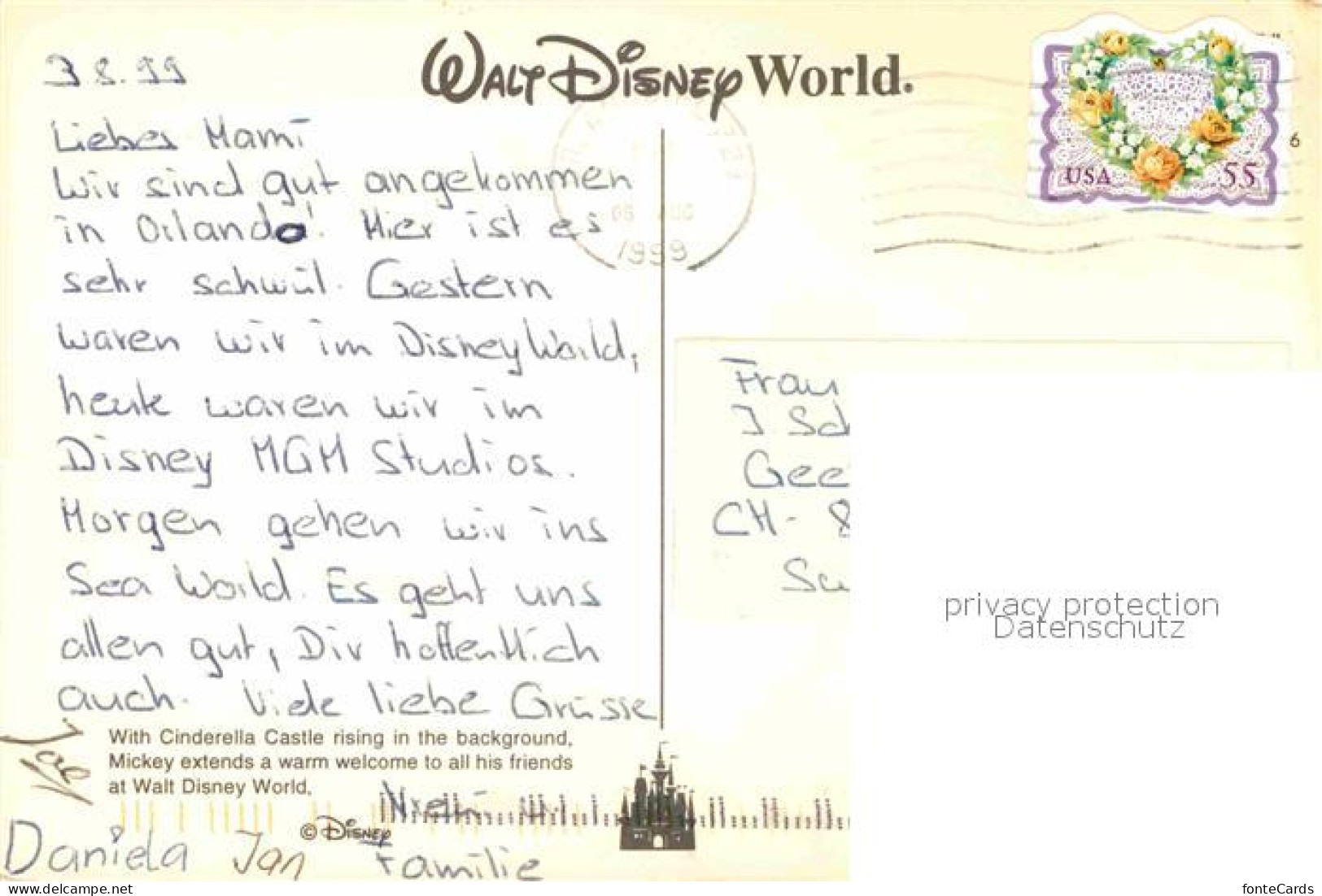 72706378 Walt_Disney_World Cinderella Castle Mickey Mouse  - Autres & Non Classés