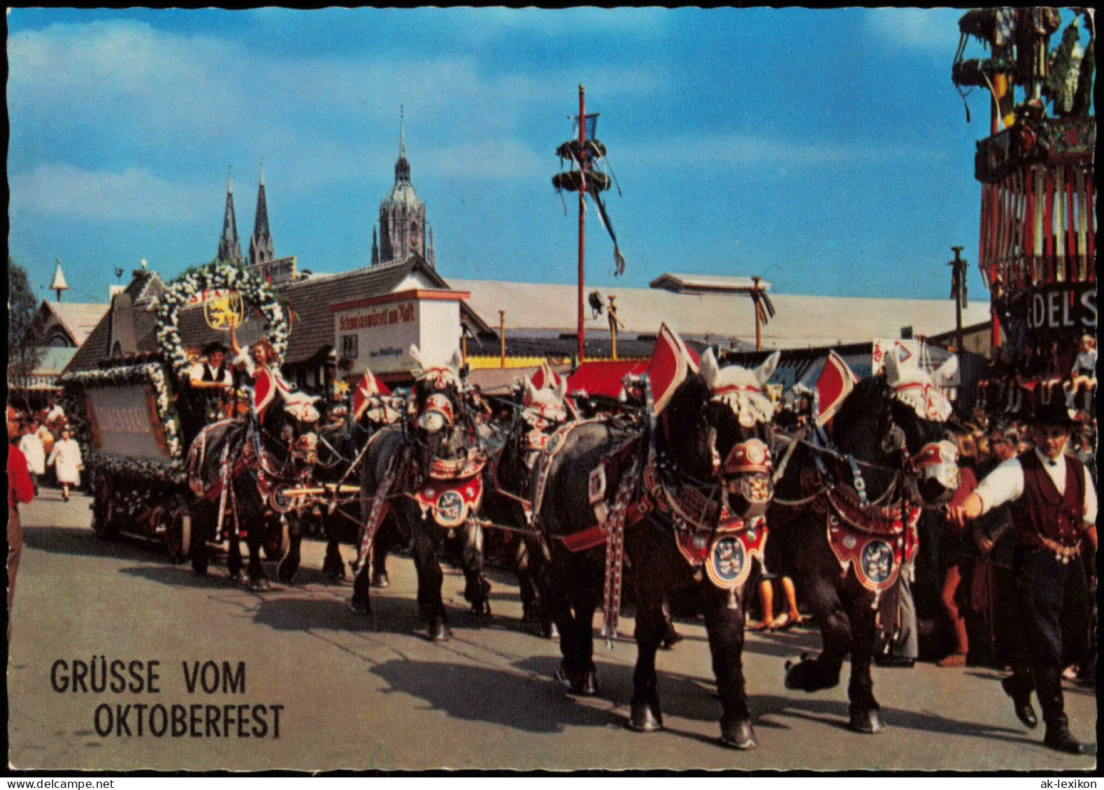 Ansichtskarte München Oktoberfest Einzug Der Wirte 1977    Sonderstempel - Muenchen