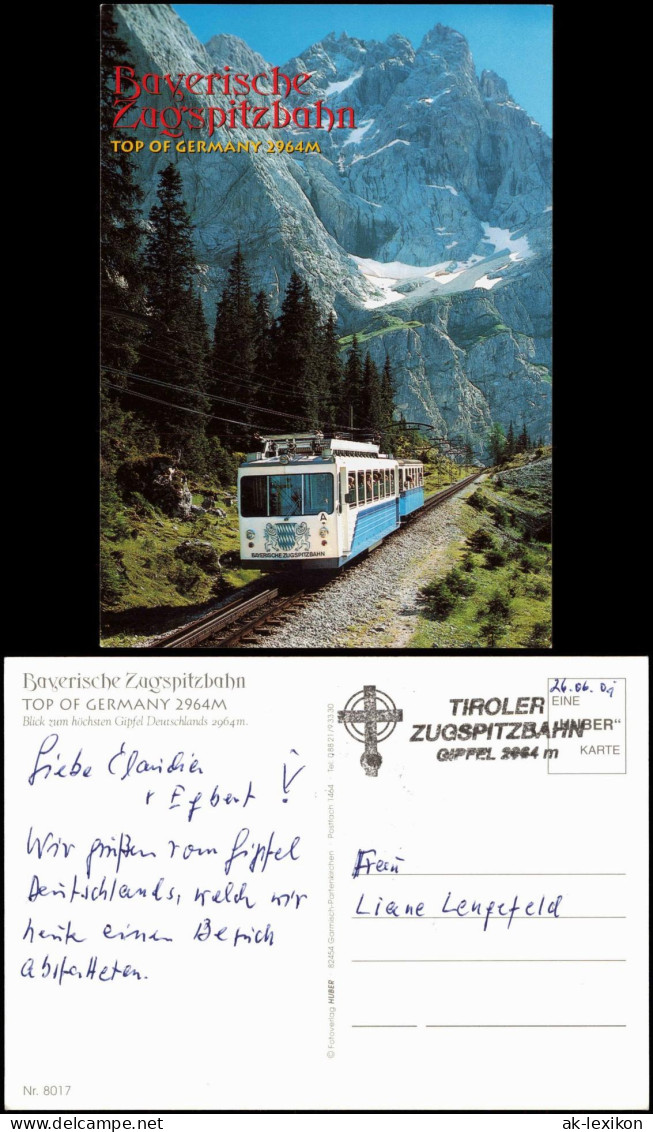 Ansichtskarte Garmisch-Partenkirchen Bayerische Zagspitzbahn 2000 - Garmisch-Partenkirchen