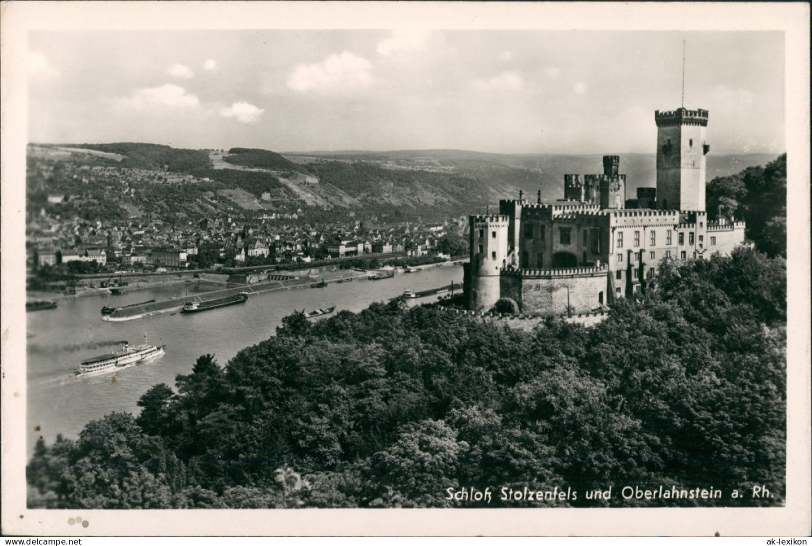 Stolzenfels-Koblenz Schloß Stolzenfels Blick Oberlahnstein 1932 - Koblenz