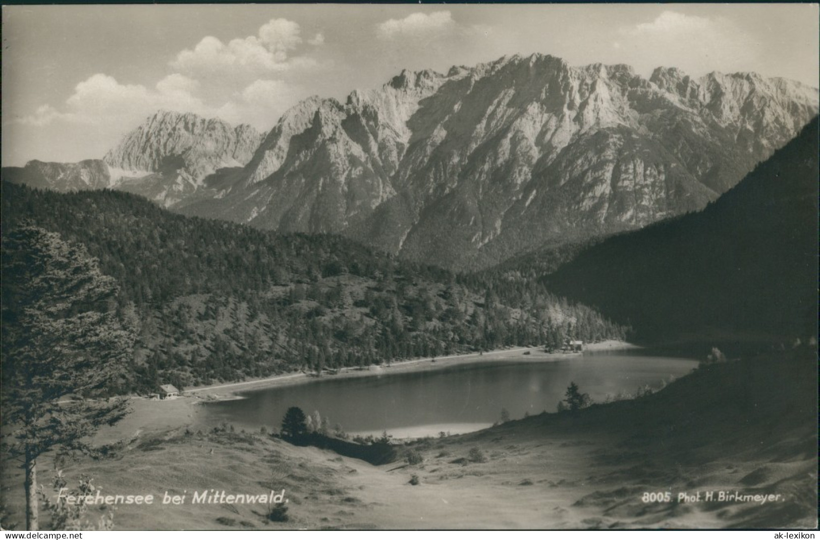 Ansichtskarte Mittenwald Ferchensee Panorama, Vogelschau-Perspektive 1930 - Mittenwald