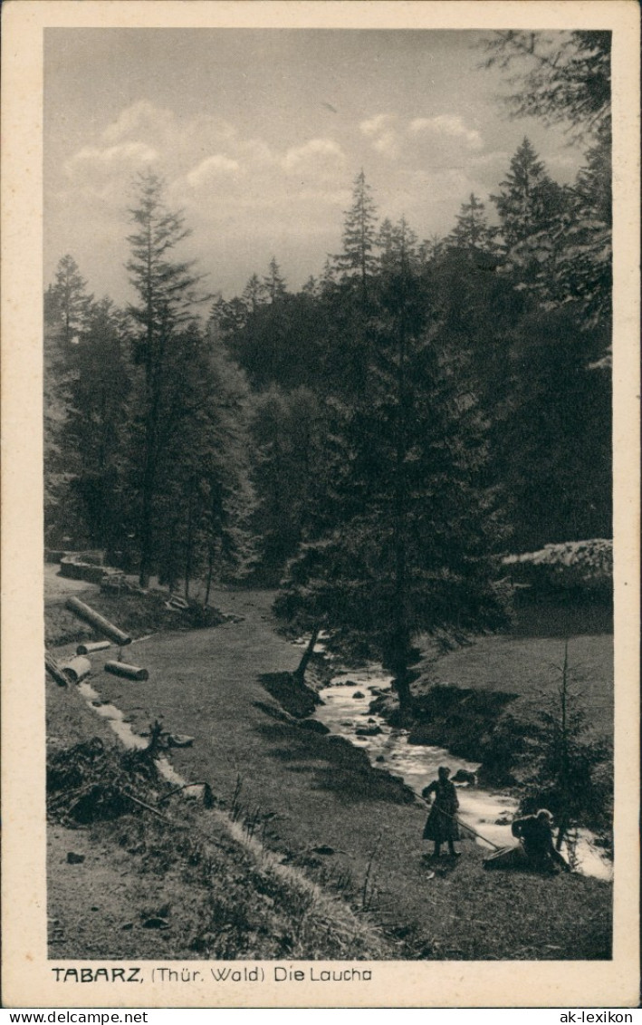 Ansichtskarte Tabarz/Thüringer Wald Personen An Der Laucha 1931 - Tabarz