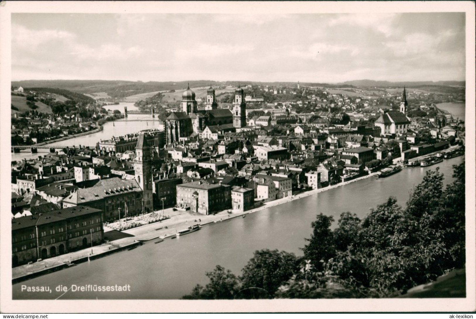 Ansichtskarte Passau Panorama-Ansicht Der Dreiflüssestadt 1940 - Passau