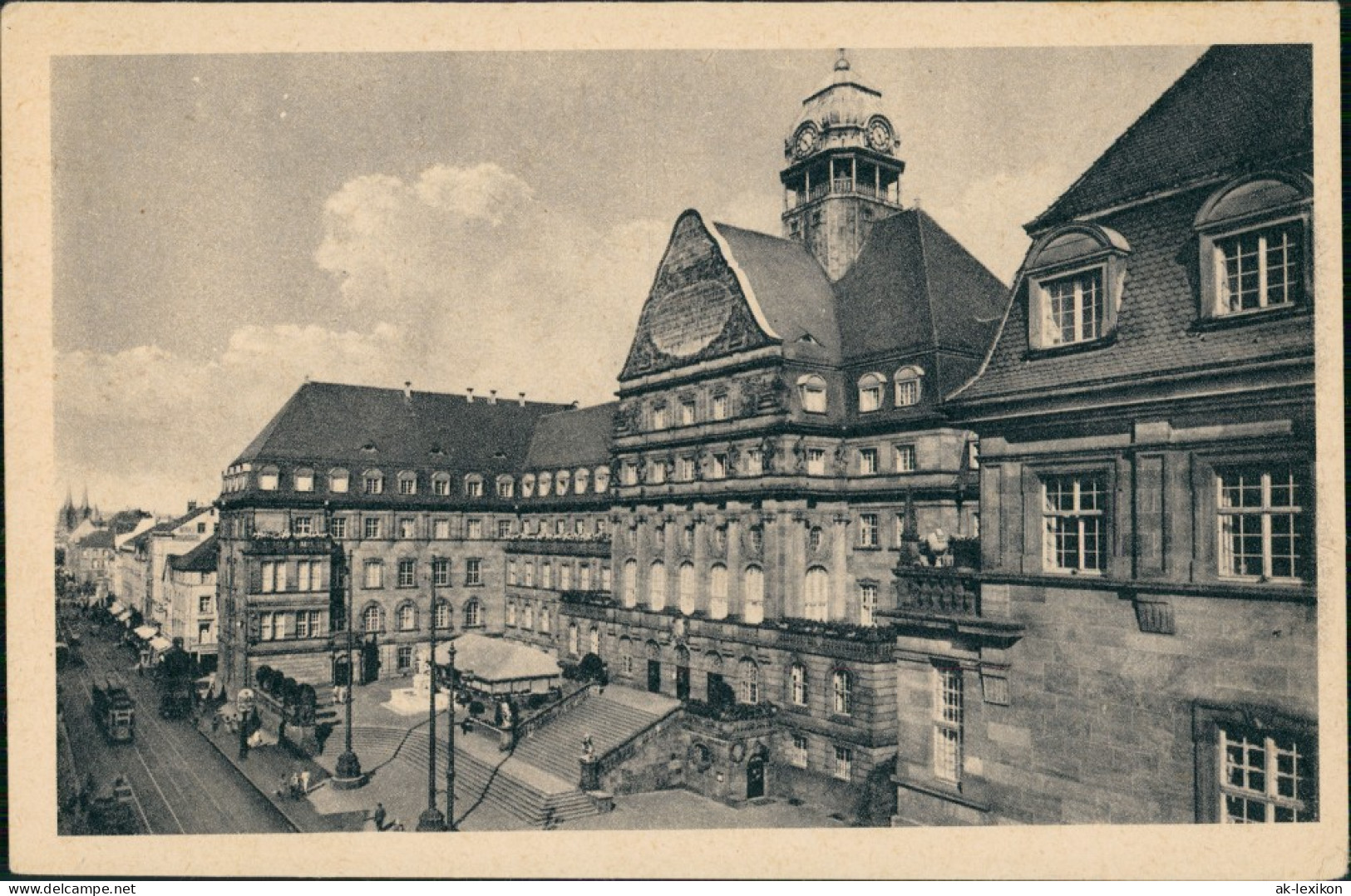 Ansichtskarte Kassel Cassel Strassen Partie, Tram Passiert Rathaus 1920 - Kassel