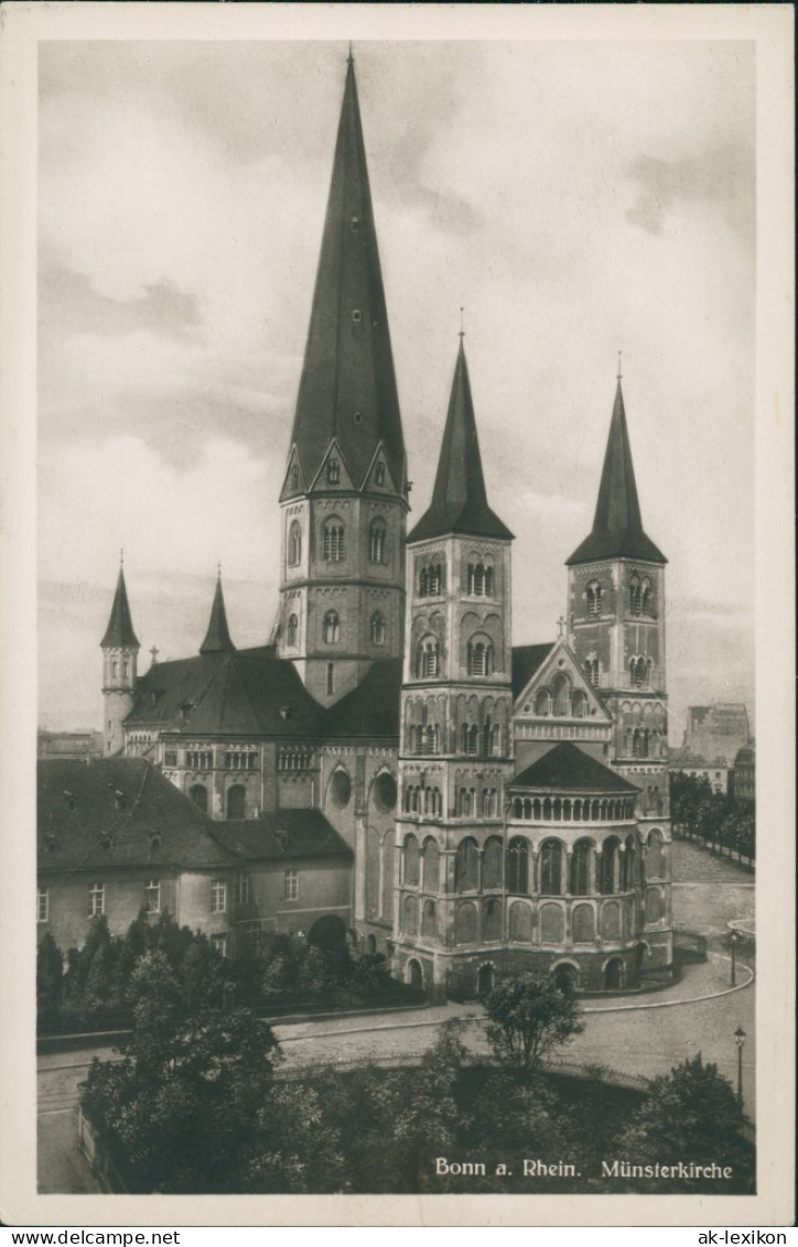 Ansichtskarte Bonn Münsterkirche, Strassen Partie, Kirche, Church 1930 - Bonn