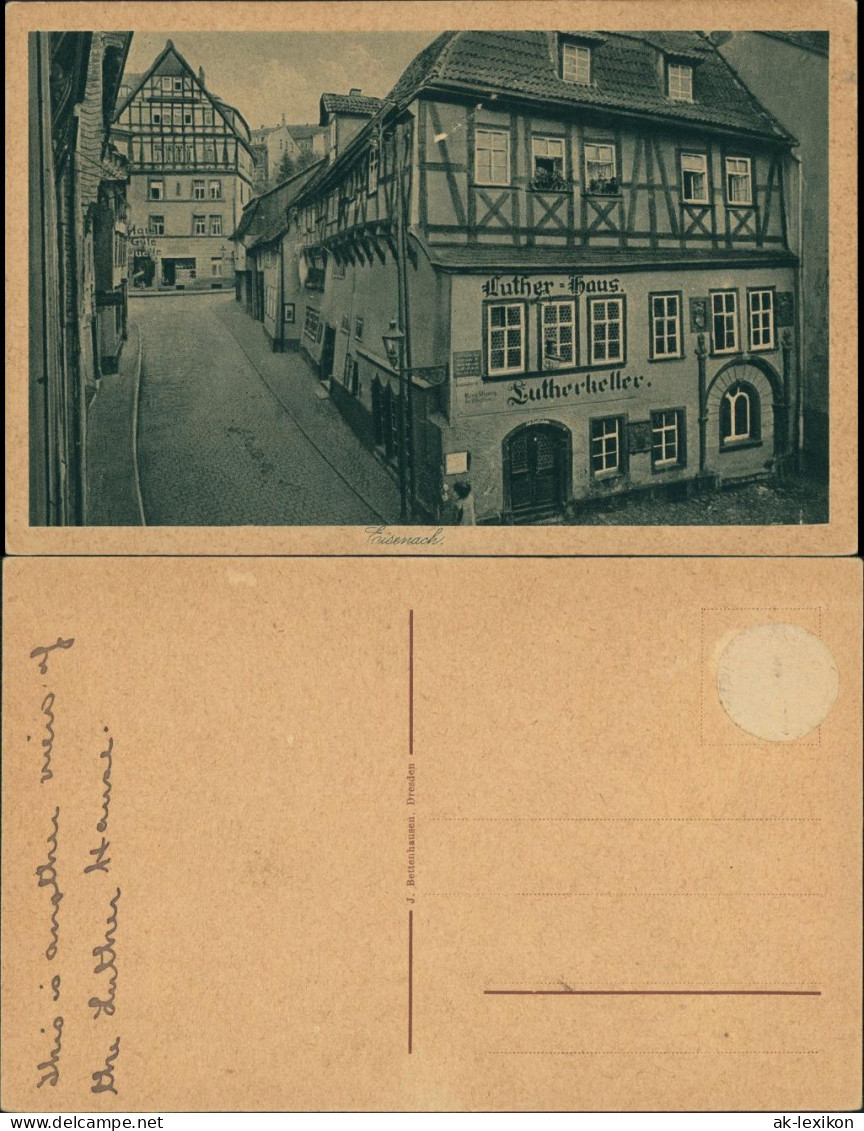 Ansichtskarte Eisenach Strassen Partie, Ecke Am Luther-Haus, Lutherkeller 1927 - Eisenach