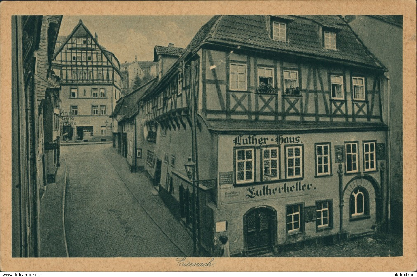 Ansichtskarte Eisenach Strassen Partie, Ecke Am Luther-Haus, Lutherkeller 1927 - Eisenach