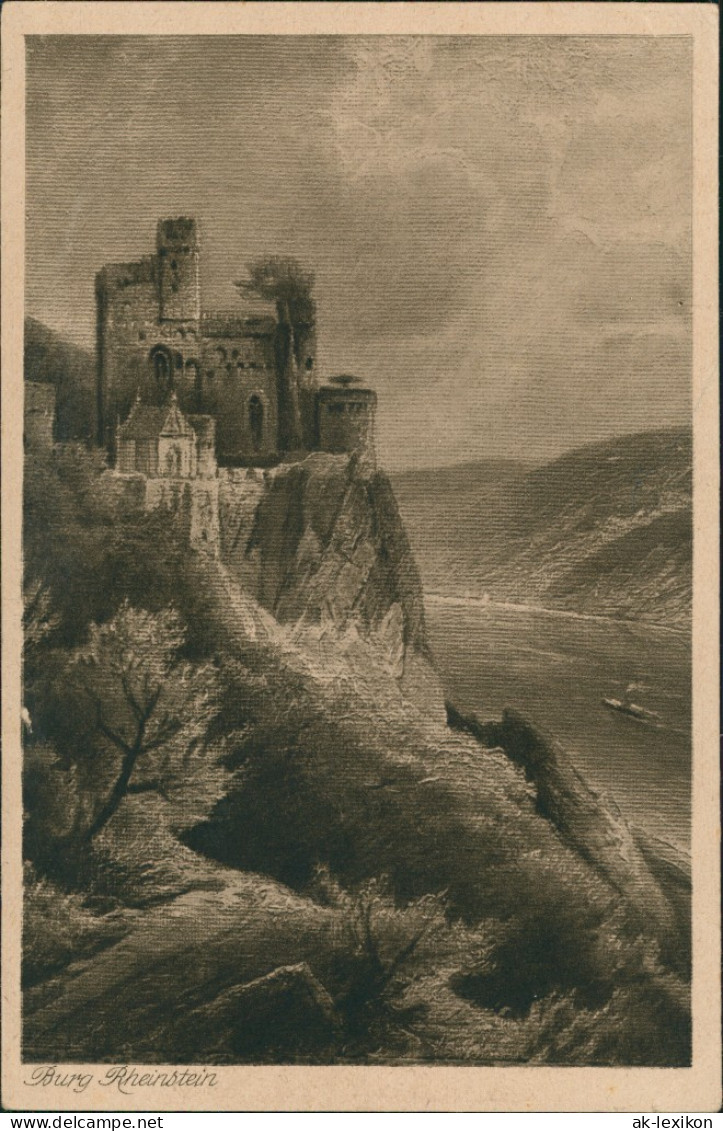 Ansichtskarte Bingen Am Rhein Burg / Schloss Rheinstein Am Rhein 1920 - Bingen