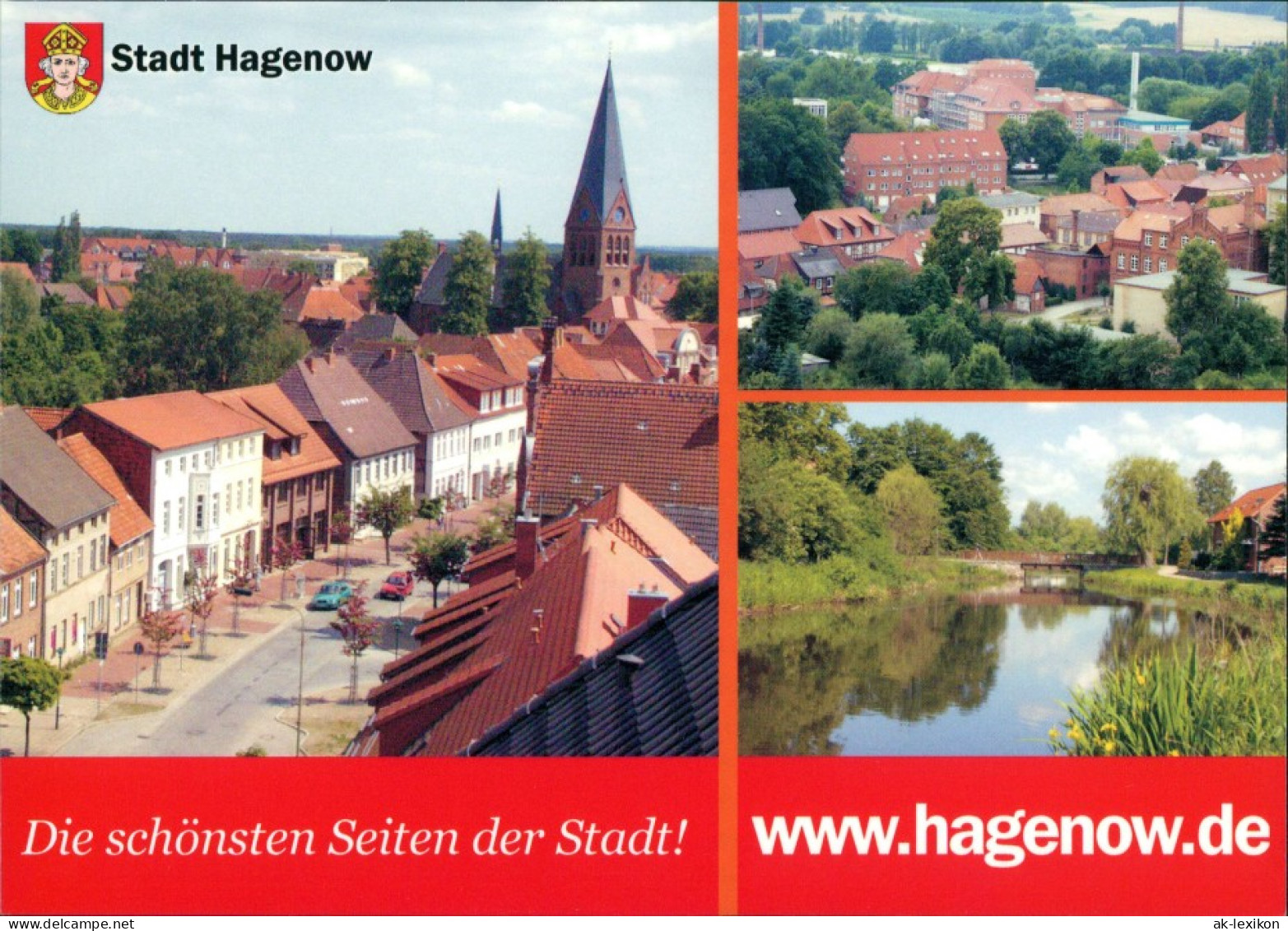 Ansichtskarte Hagenow 3 Bild: Stadtansichten 2003 - Hagenow