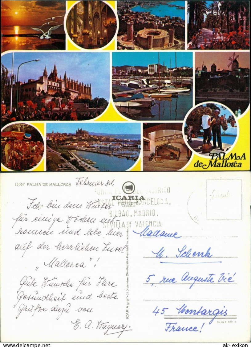 Postales Palma ( De Mallorca) Mehrbild: Hafen, Luftbild, Strand 1980 - Autres & Non Classés