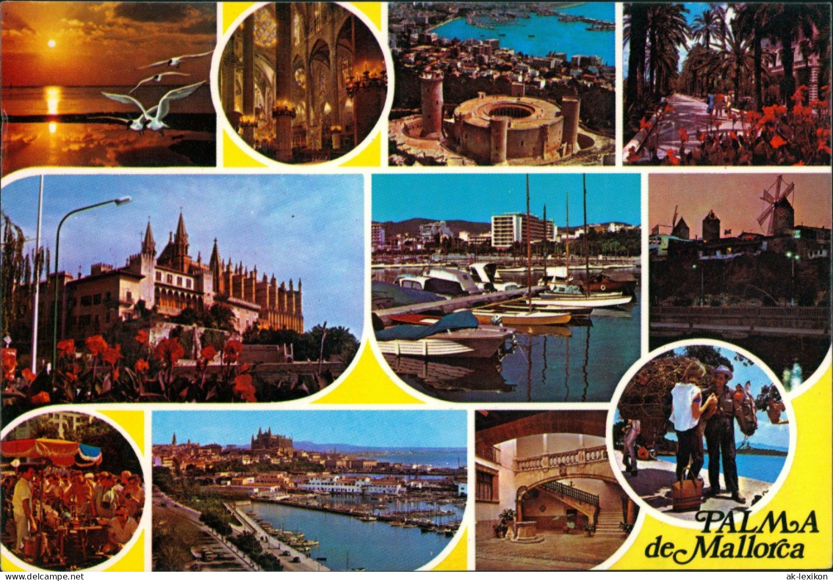 Postales Palma ( De Mallorca) Mehrbild: Hafen, Luftbild, Strand 1980 - Autres & Non Classés