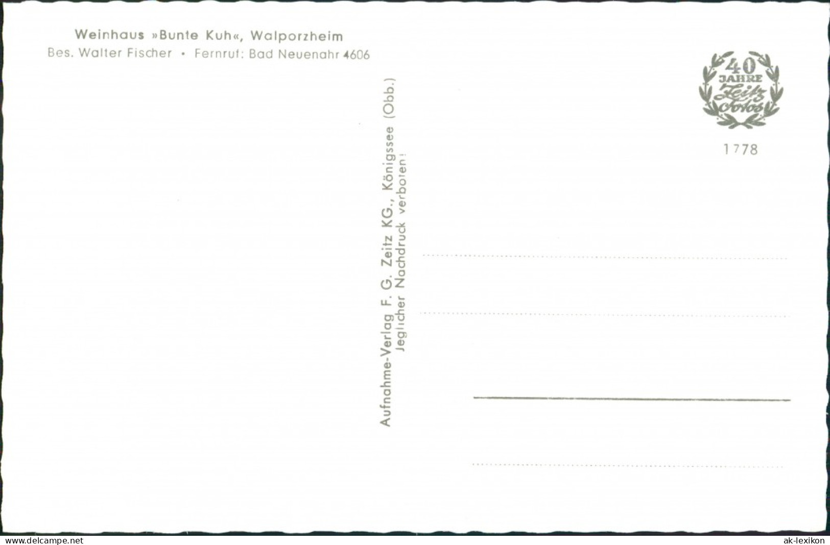 Walporzheim-Bad Neuenahr-Ahrweiler Weinhaus Bunte Kuh, Brücken 1985 - Bad Neuenahr-Ahrweiler