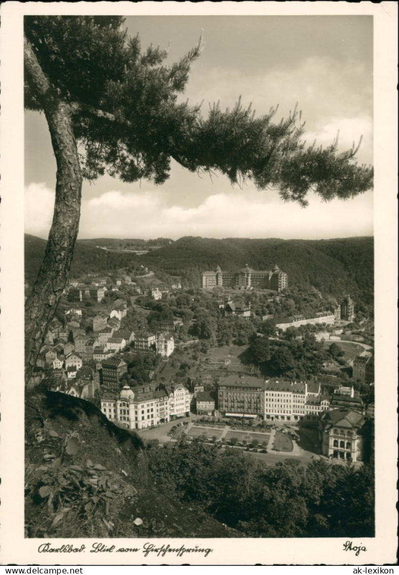 Postcard Karlsbad Karlovy Vary Blick Auf Die Stadt 1930 - Tschechische Republik