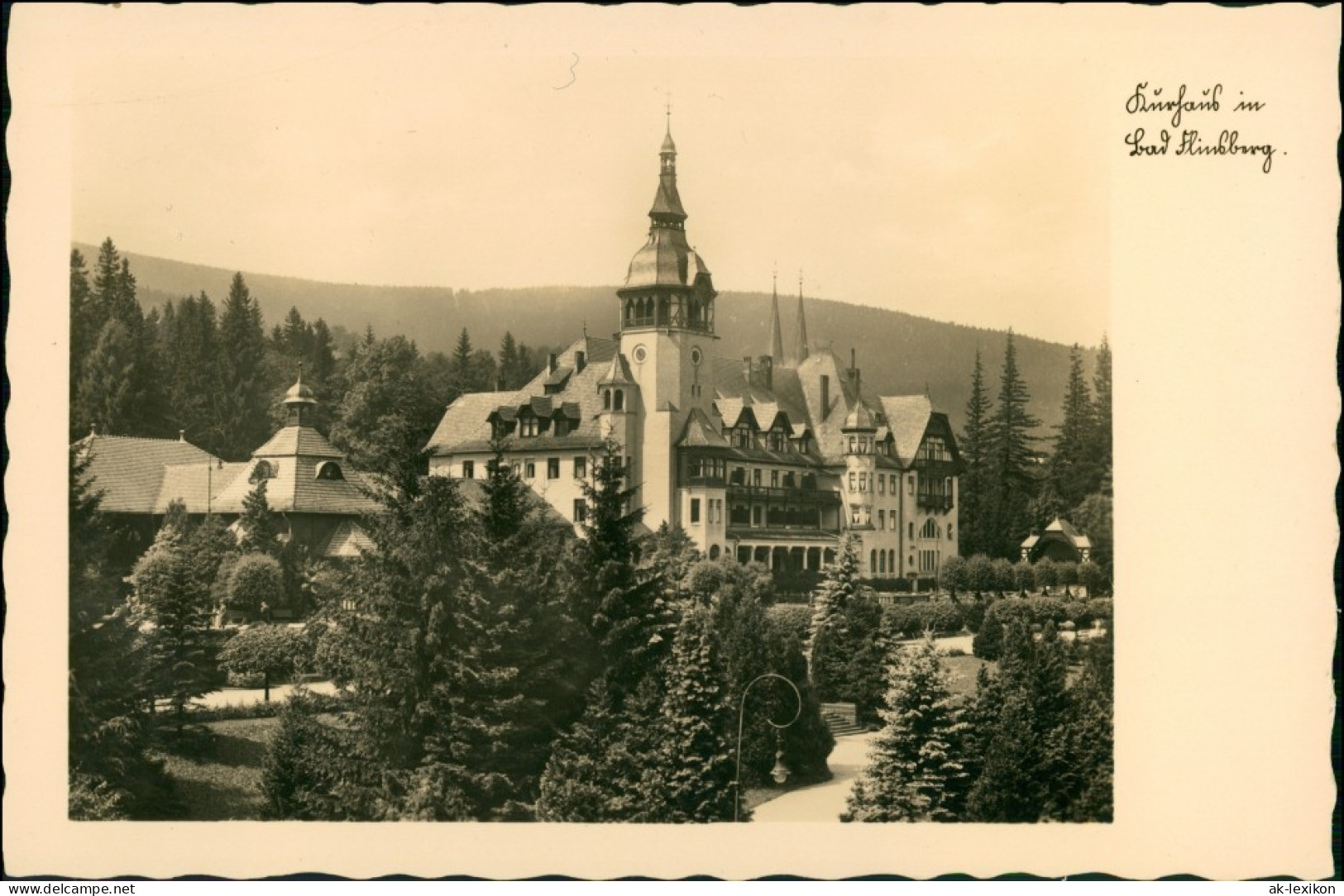 Bad Flinsberg Świeradów-Zdrój Kurhaus, Fotokarte Isergebirge 1930 - Schlesien