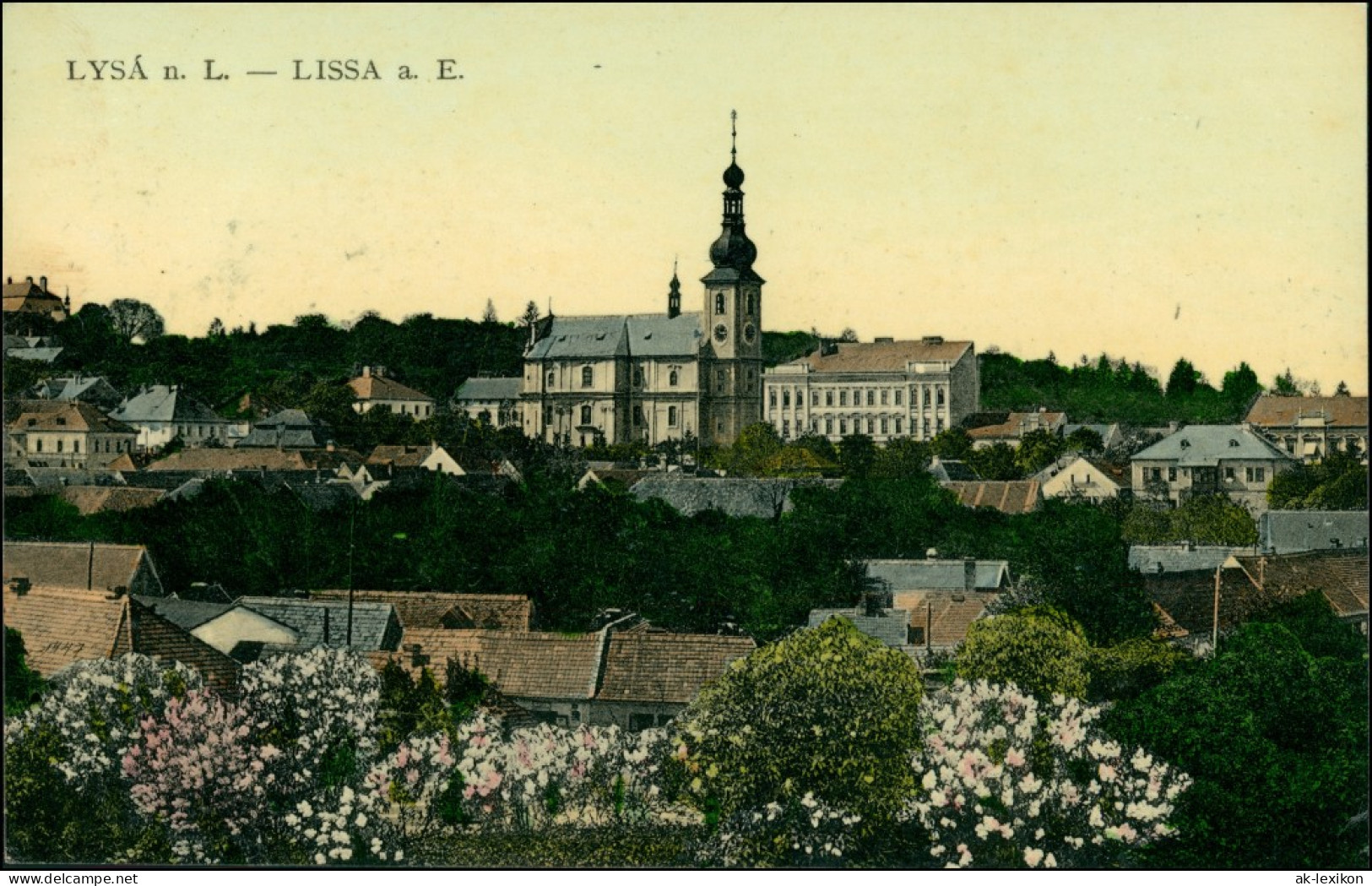 Postcard Lissa (Elbe) Lysá Nad Labem Stadt (gel. Landpoststempel) 1911 - Tchéquie