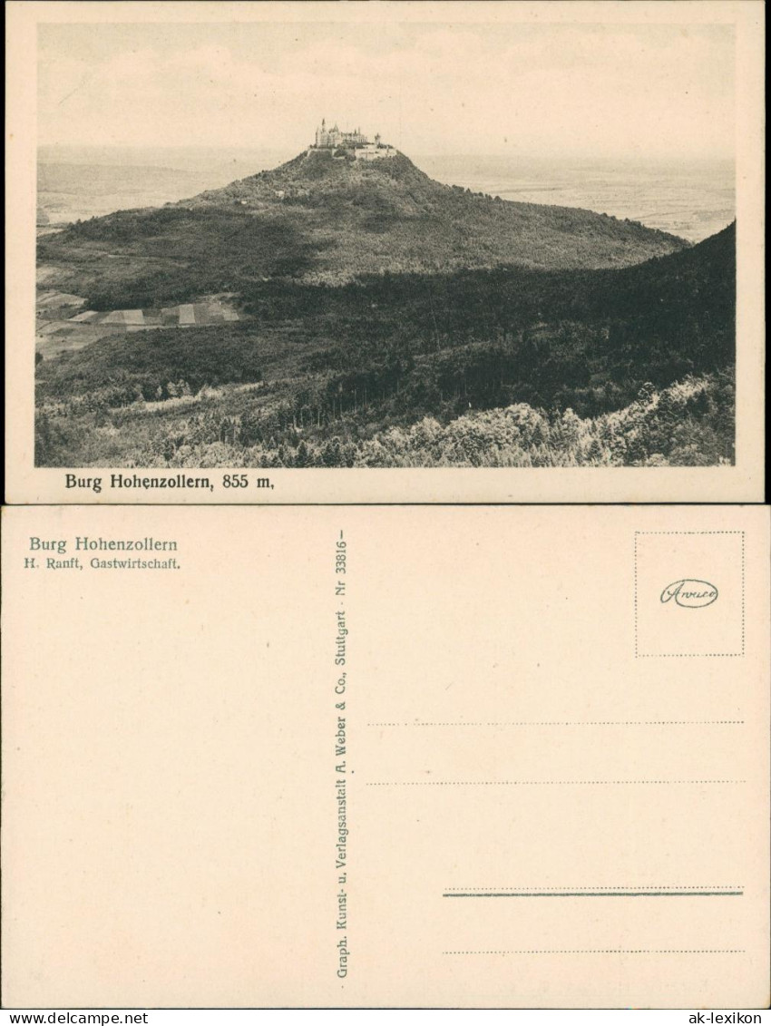 Ansichtskarte Hechingen Burg Hohenzollern, Fernansicht, Panorama 1910 - Hechingen