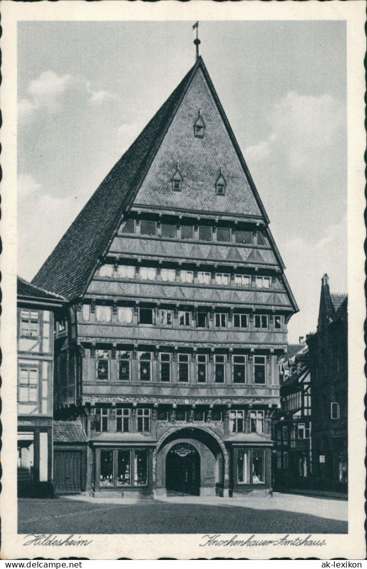 Hildesheim Knochenhauer-Amtshaus, Strassen Partie, Altes Gebäude 1930 - Hildesheim