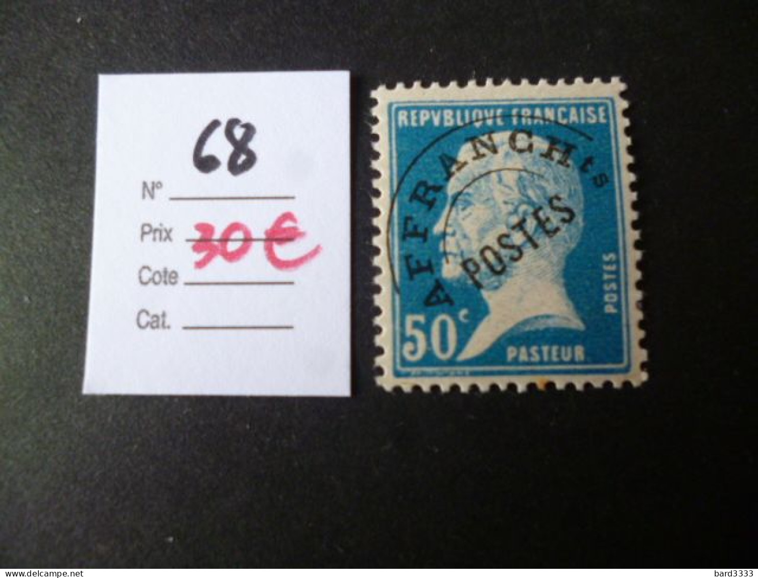 Timbre France Préoblitéré  Lavé N° 68 - 1893-1947