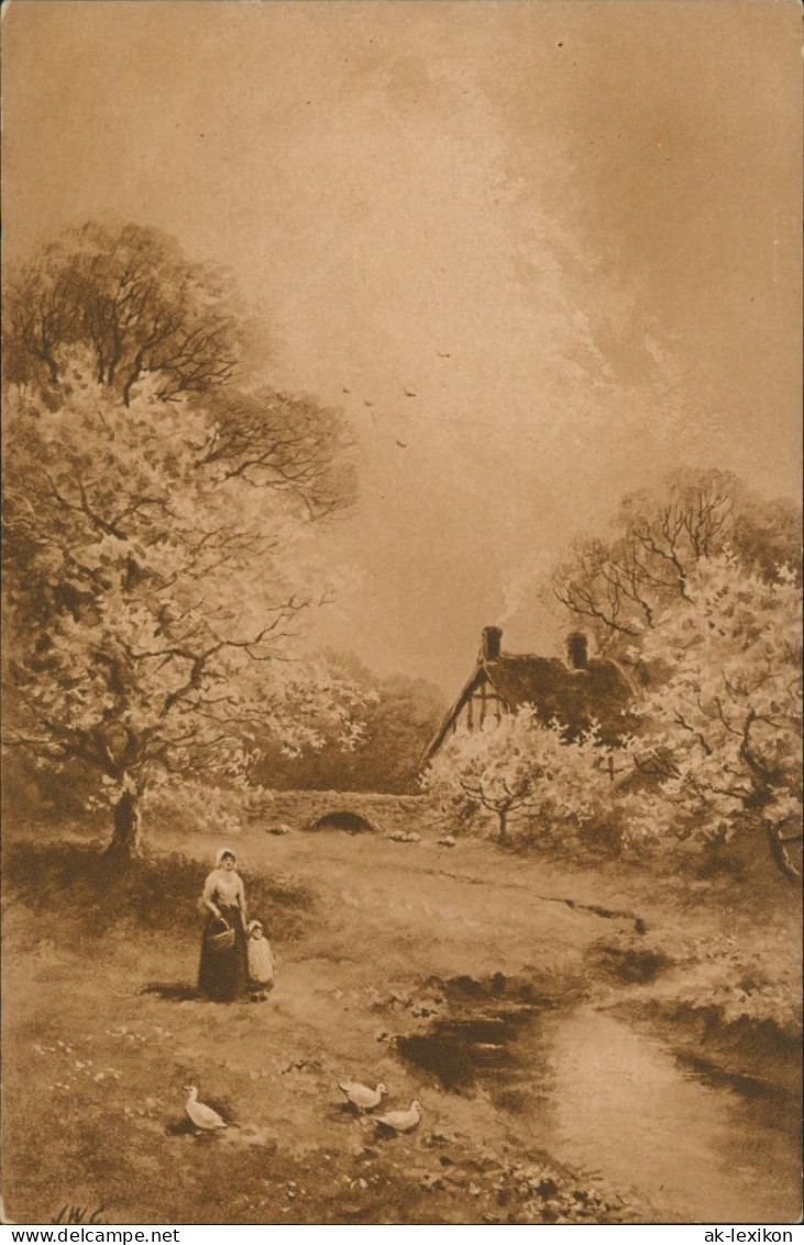 Ansichtskarte  Partie Am Alten Haus Bäume Stimmungsbilder: Natur 1922 - Non Classificati