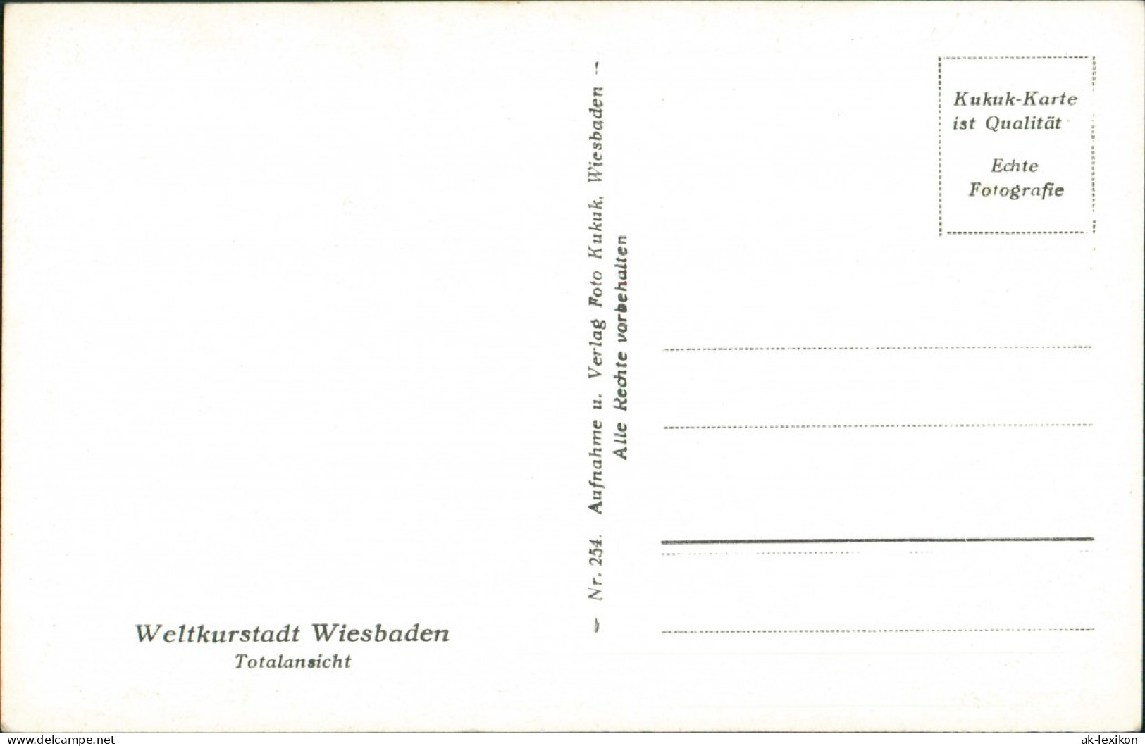 Ansichtskarte Wiesbaden Totalansicht Auf Die Weltkurstadt, Nero-Tempel 1940 - Wiesbaden