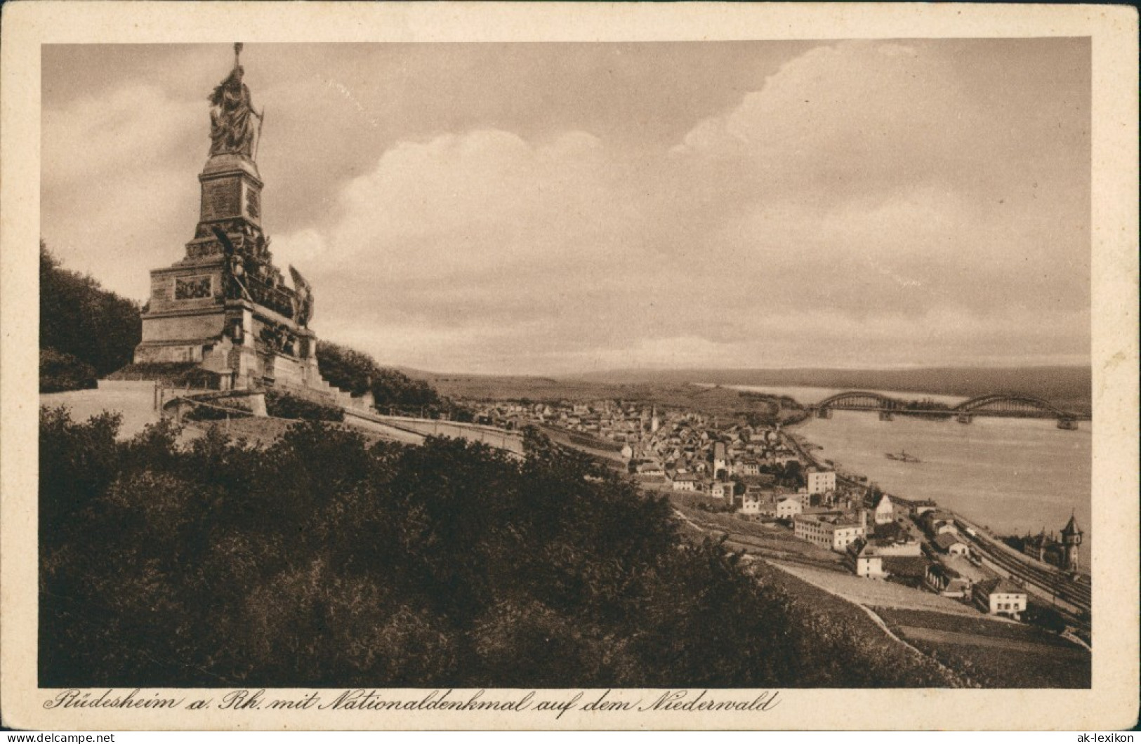 Rüdesheim (Rhein) National-Denkmal / Niederwalddenkmal Bei Rüdesheim  1920 - Ruedesheim A. Rh.