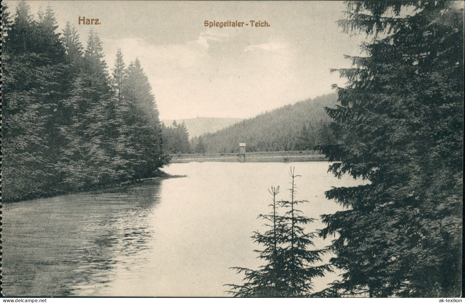 Hahnenklee-Bockswiese-Goslar Spiegeltaler Teich, Wald Partie,   1910 - Goslar