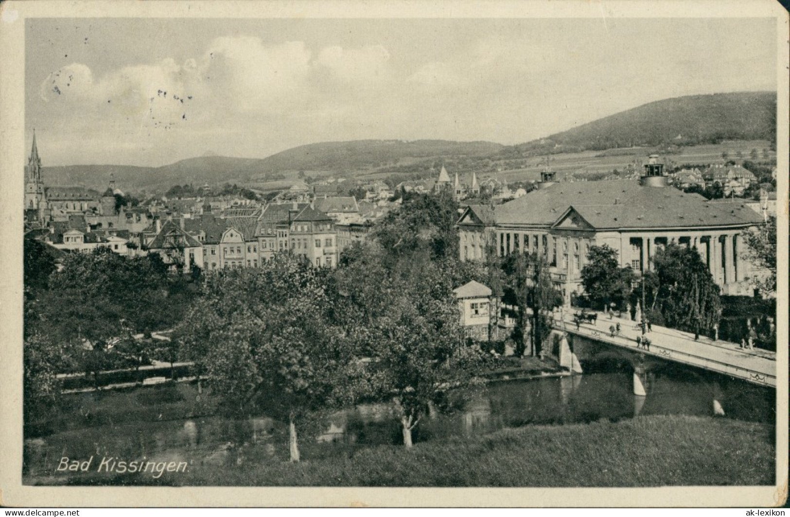 Ansichtskarte Bad Kissingen Stadtteilansicht, Panorama Mit Brücke 1931 - Bad Kissingen