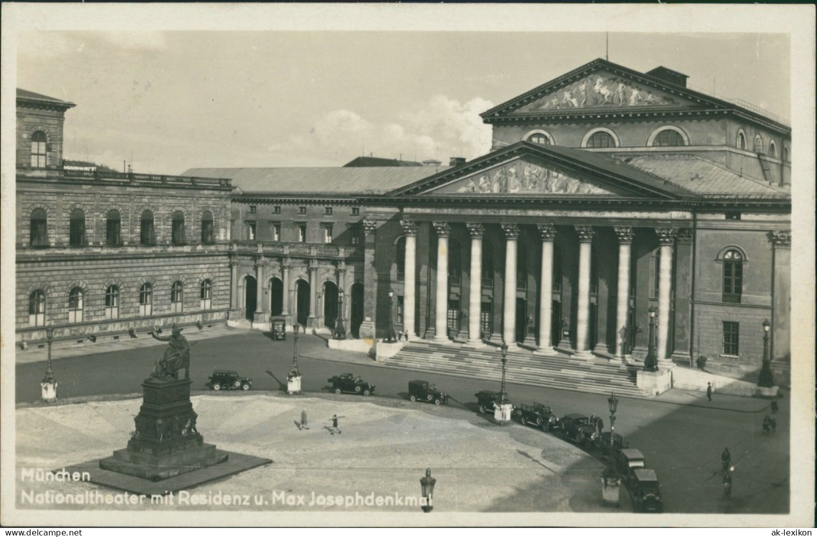 München Nationaltheater Mit Residenz, Max-Joseph-Denkmal, Autos 1930 - Muenchen