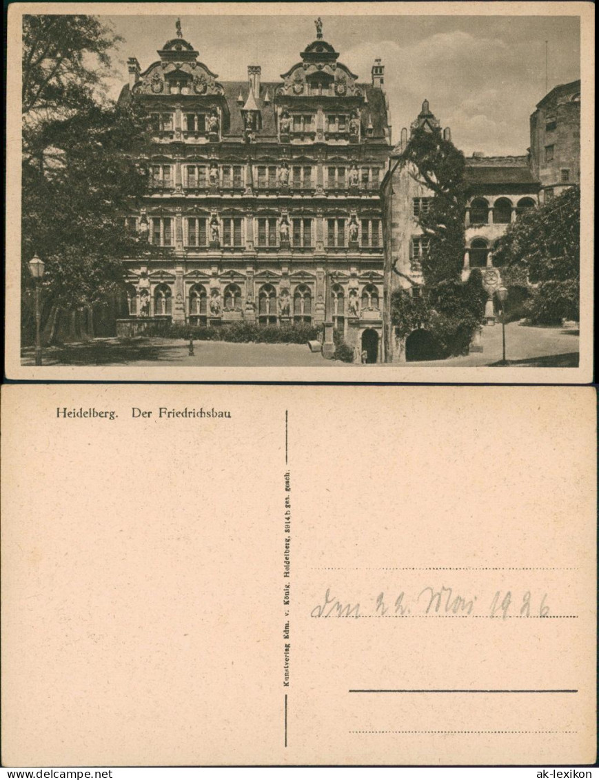 Heidelberg Heidelberger Schloss, Friedrichsbau, Gebäude Gesamtansicht 1926 - Heidelberg