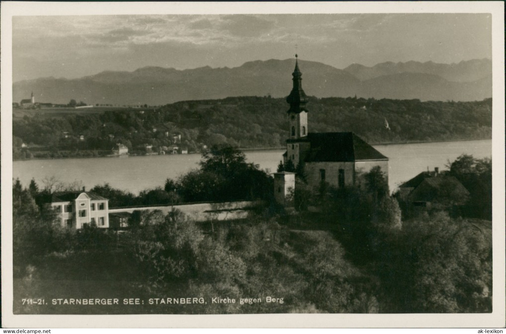 Starnberg Starnberger See, Kirche Gegen Berg, See Teilansicht 1932 - Starnberg