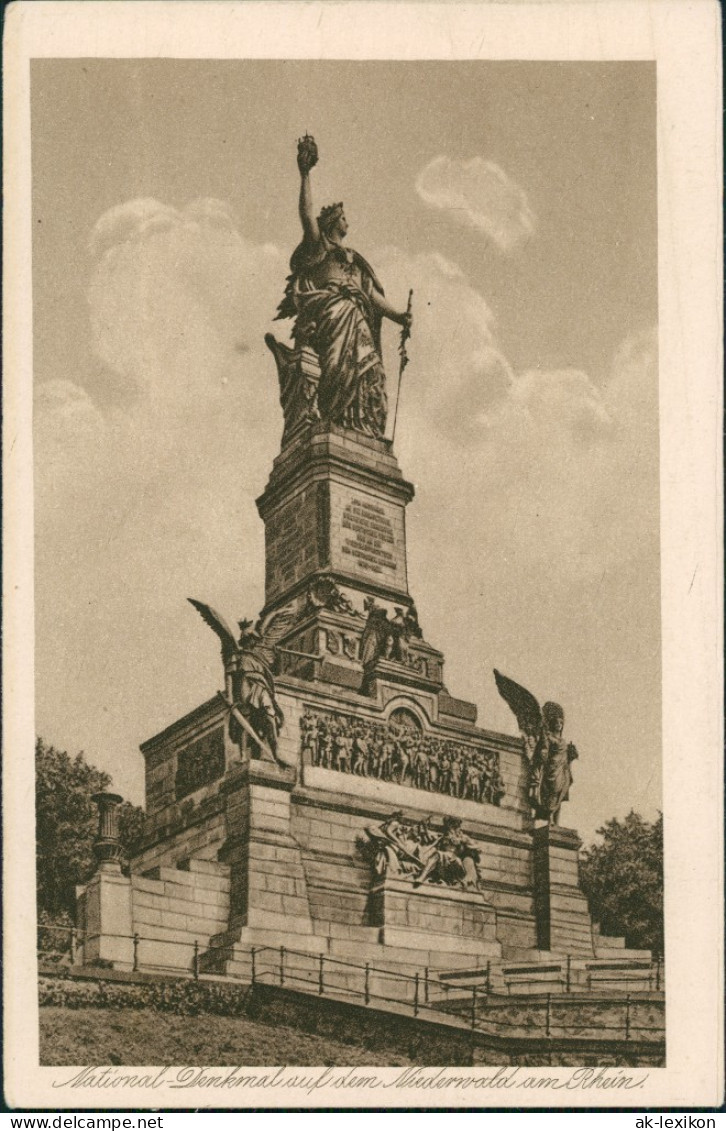 Rüdesheim (Rhein)   Niederwalddenkmal, Monument On River Rhine 1925 - Rüdesheim A. Rh.