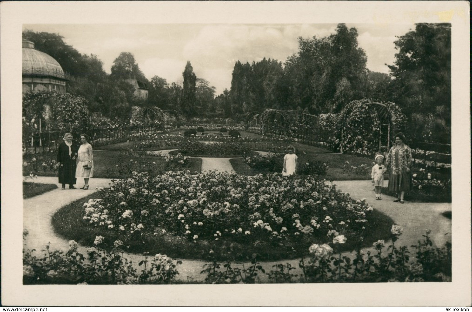 Karlsruhe Stadtgarten, ältere Damen Und Kindern, Rosen-Anlagen 1930 - Karlsruhe