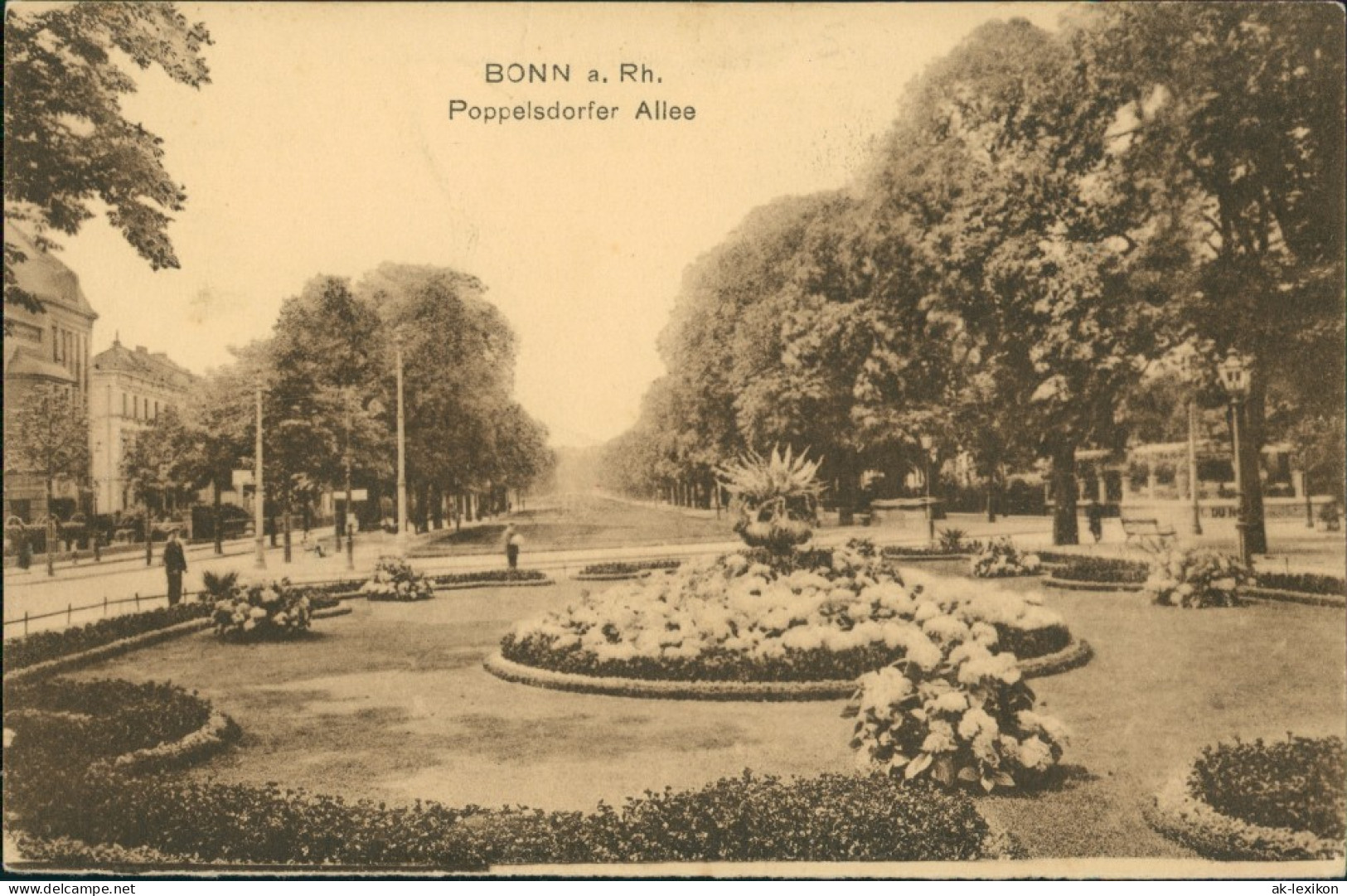 Ansichtskarte Bonn Poppelsdorfer Allee, Grünanlagen 1910 - Bonn