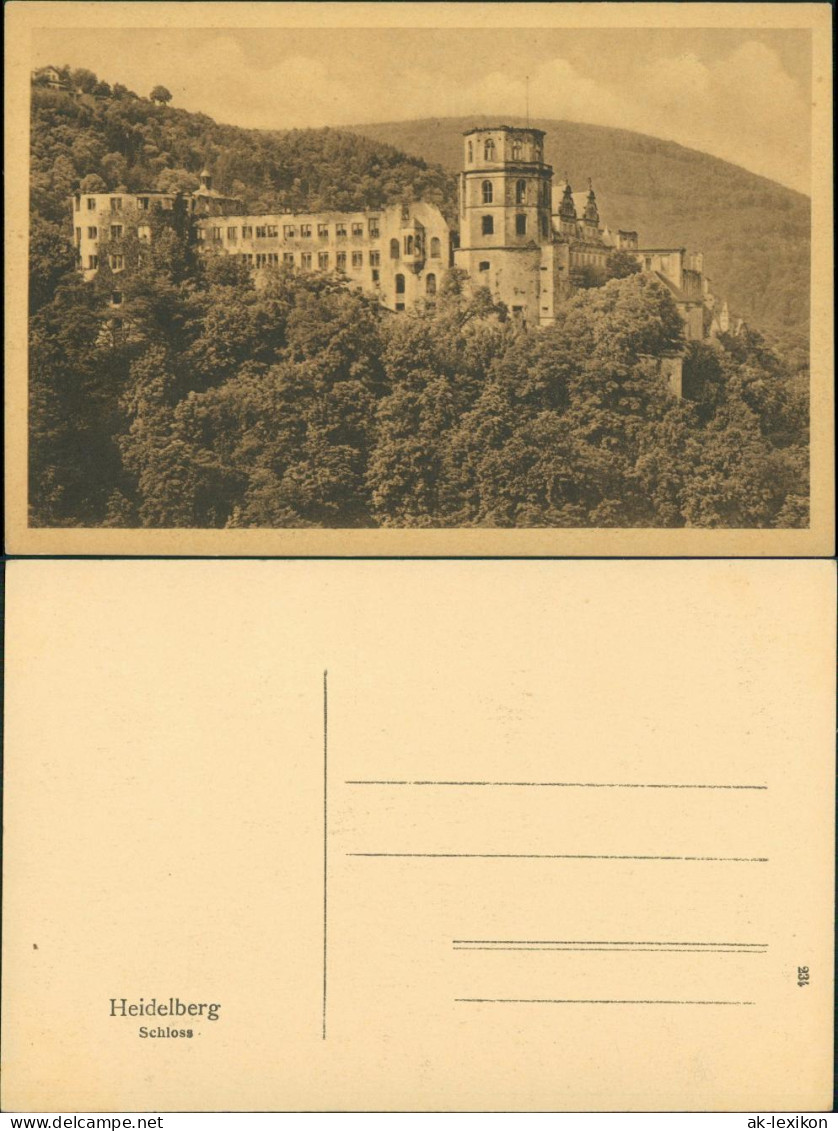 Ansichtskarte Heidelberg Heidelberger Schloss, Schloss Blick, Castle View 1920 - Heidelberg