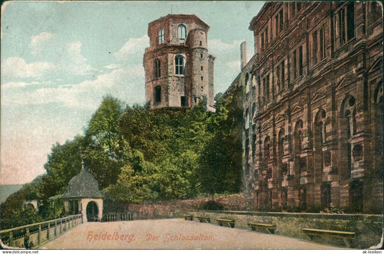 Heidelberg Heidelberger Schloss, Schlossaltan, Color Postkarte 1906 - Heidelberg