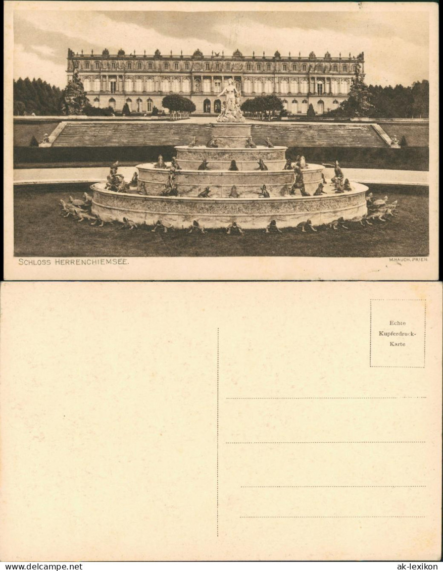 Chiemsee Herrenchiemsee / Herreninsel Mit Schloss, Park, Brunnen 1920 - Chiemgauer Alpen